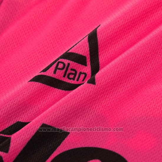 2018 Abbigliamento Ciclismo Cervelo Rosa e Nero Manica Corta e Salopette
